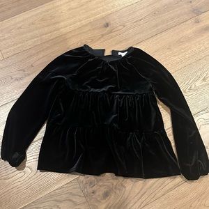 Crewcuts velvet tiered top